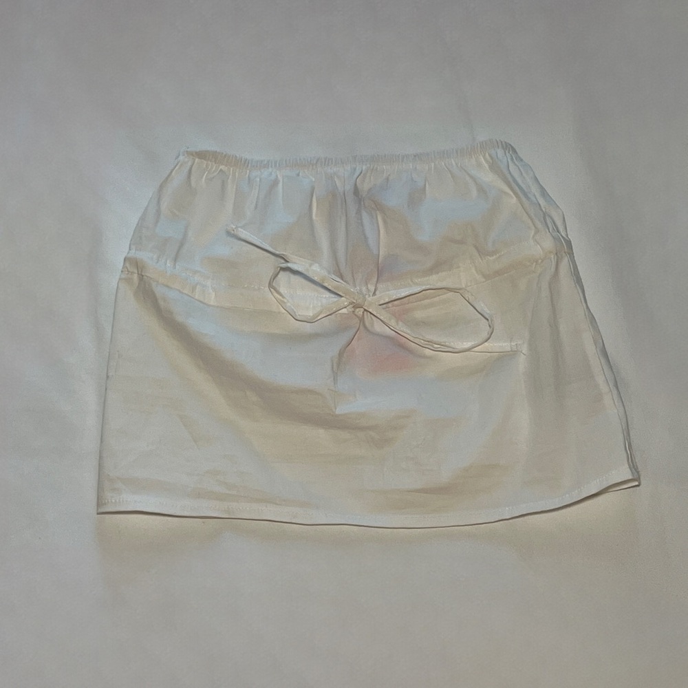 Edikted white tie front crop top